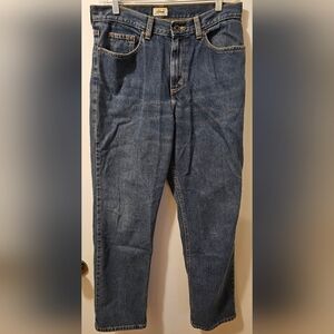 LL Bean Women's High Rise 100% Cotton Jeans Size 12 Blue Denim